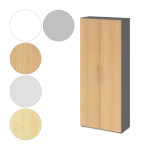 Hammerbacher Schrank Basic mit Bogengriff 5 Ordnerhöhen und Türen