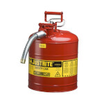 Justrite Stahl Sicherheitsbehälter Typ 2 AccuFlow mit flexiblem Metallschlauch und Dosierhebel