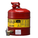 Justrite Stahl Sicherheitsbehälter mit Zapfhahn zum Abfüllen selbstschließender Hahn und Deckel mit Grifföffnung