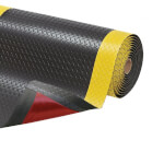 Notrax Cushion Trax Arbeitsplatzmatte schwarz/gelb rutschsichere Anti-Ermüdungsmatte mit Riffelblechdesign