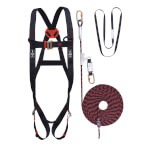 JSP Spartan Höhensicherungssystem- Set 2-Punkt Auffanggurt und 10 m Auffanggerät