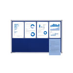 Scritto Pinnwand textilbespannt, mit Alu-Profilrahmen und abgerundete Ecken