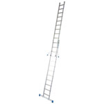 Krause Stabilo Aluminium-Schiebeleiter, einteilig Sprossenanzahl 2 x 12, Arbeitshöhe 7,15 m