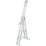 Krause Stabilo Sprossen-Vielzweckleiter, 3-teilig 3 x 12 Sprossen, Arbeitshöhe bis ca. 9,55 m
