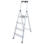 Krause Monto Stufen- Stehleiter 4 Stufen, Arbeitshöhe bis 2,85 m