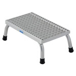 Krause Stabilo Montagetritt Trittleiter mit Gitterrost 1 Stufe, Arbeitshöhe 2,2 m, Plattformhöhe: 0,2 m