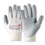 KCL Feinmechanikhandschuhe Camapur Comfort 619 weiß-grau nahtloses Trikot mit beschichteter Handinnenfläche