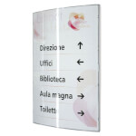 Pixquick Silver Infotafel leicht gewölbtes Wandschild aus schlagfestem Polycarbonat