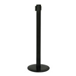 Gurtpfosten Stopper Point Aluminiumpfosten: schwarz, Gurt: schwarz/grau