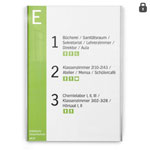 LITE Secure Infotafel A3 Hochformat stilvolle Beschilderung aus Acrylglas und Edelstahl mit Einlagensicherung