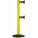 Gurtpfosten Safety Double Belt Aluminiumpfosten: gelb, Gurt: gelb/schwarz
