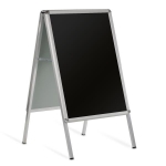 ActiveWorkplace Kundenstopper Classic A1 mit Kreidetafel Kundenstopper Classic, doppelseitig, abgerundete Ecken (chromglänzend),