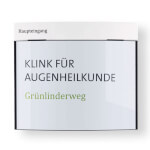 PacificX Infotafel A3 Querformat leicht gewölbtes Wandschild mit weißer Kopfleiste zum Beschriften