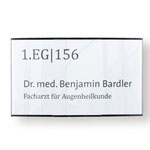 PacificX Türschild, gewölbt - für Papiereinlage (9,0 x 15,0 cm)