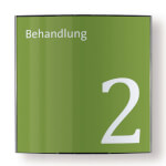 PacificX Türschild, gewölbt - für Papiereinlage (15,7 x 15,7 cm)