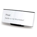 PacificX Tischaufsteller für Papiereinlage, schneller Einlagenwechsel durch Klemmverschluss