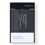 MessengerX Infotafel A4 Hochformat mit schwarzer Kopfleiste zum Beschriften