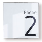 MessengerX Türschild, flach - mit Papiereinlage (15,0 x 15,0 cm)