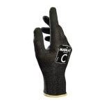 Mapa Krytech 643 Schnittschutzhandschuh schwarz atmungsaktiver Handschuh mit angerauter Beschichtung