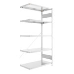 Regalsysteme Steckregale META CLIP Anbauregal, Allzweckfachbodenregale, einzeilig,