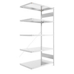 Regalsysteme Steckregale META CLIP Anbauregal, Allzweckfachbodenregale, einzeilig,