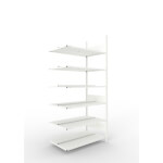 Regalsysteme Steckregale Büro-Steckregal, Anbauregal RAL 7035, doppelseitig,
