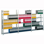 META COMPACT Steckregal einseitiger Zugang, Ordnerkapazität: 60, Anzahl Böden: 5