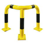 Rammschutz-Eckbügel zum Aufdübeln, für den Inneneinsatz, robuste Metallrohre,