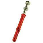 Spezialdübel 12/100 mit Schrauben zur Verankerung von Fahrbahnschwellen und Absperrpfosten