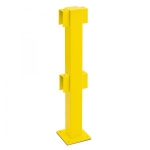 Rammschutzgeländer BLACK BULL XL-Line Mittelpfosten, gelb kunststoffbeschichtet, zum Aufdübeln