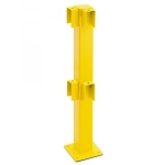 Rammschutzgeländer BLACK BULL XL-Line Eckpfosten, gelb kunststoffbeschichtet, zum Aufdübeln