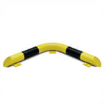 Rollstoppbalken zum Aufdübeln, dickwandiges Metallrohr, Eck-Balken