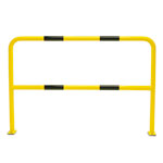 Schutzbügel 48 mm Rundrohr, gelb kunststoffbeschichtet mit schwarzen Streifen