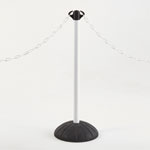 Mobiler Kettenständer PRO Aluminiumpfosten: weiß