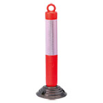 Flexibler Absperpfosten selbstaufrichtend mit Kettenkopf, zum absichern von Parkplätzen