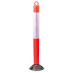 Flexibler Absperpfosten selbstaufrichtend mit Kettenkopf, zum absichern von Parkplätzen