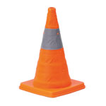 Leitkegel 42 rot/weiß zusammenfaltbar, mit Reflektorstreifen