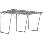 Unterstand Erweiterung offen mit Dach verzinkter Stahlrahmen mit Blechdach