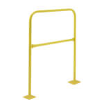 Mottez Schutzbügel mit Bodenplatte zum Aufdübeln gelb zum Schutz von Maschinen oder Wegen