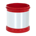 Einzelmodul Absperrpfosten mit Reflexstreifen für modularen Ketten-Absperrpfosten