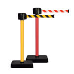 Novap alu Gurtpfosten auf schweren Sockel mit beweglichem Sockel und schraffiertem Gurtband