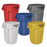 Rubbermaid Brute Abfalleimer bruchsicherer Abfallbehälter für Innen- und Außenbereiche