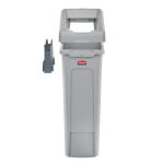Rubbermaid Slim Jim Recycling-Station Starter-Set Wertstoff-Sammelstation mit 87 L Behälter, Verbindungsstück und Deckel