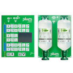 Plum Augenspülstation Maxi mit 2 Flaschen Augenspüllösung, Wandhalterung, Anleitungstafel und Spiegel