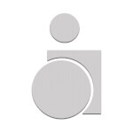 Phos Piktogramme aus Edelstahl Symbol 'Rollstuhlfahrer', selbstklebend,