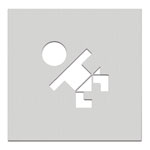 Phos Türschild aus Edelstahl Türschild mit Symbol Wickelraum