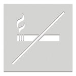 Phos Türschilder aus Edelstahl Symbol 'Nichtraucherbereich', selbstklebend,