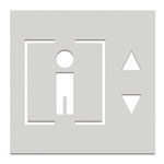 Phos Türschilder aus Edelstahl Symbol 'Aufzug', selbstklebend,