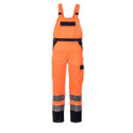 Warnschutzkleidung Warnschutzhosen PLANAM Warnschutz-Latzhose, orange-marine