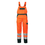 Warnschutzkleidung Warnschutzhosen PLANAM Warnschutz-Latzhose, orange-grün